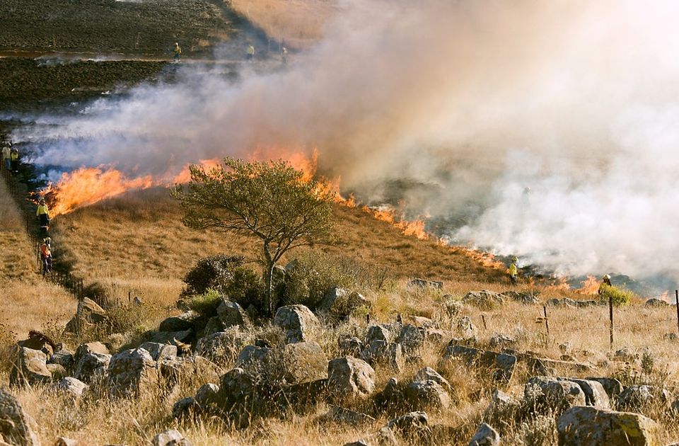 VIDEO: Požar na deponiji kod Sremske Mitrovice, u gašenju vatre učestvovali i bageri guseničari