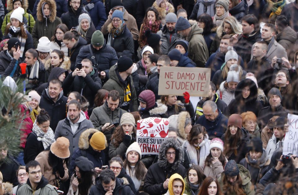 U Feketiću prvi put održan protest podrške studentima