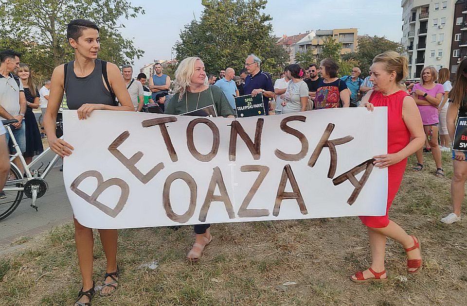 VIDEO: Završen protest "Protiv bagera - za Telepski park": Građani pozvani da se pridruže tužbi