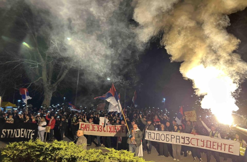 VIDEO Veliki protest održan u Bačkoj Palanci: Devet vojvođanskih gradova i mesta složno uz studente