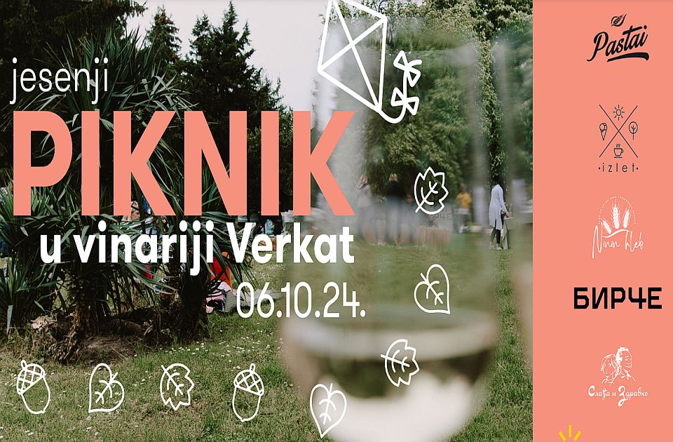 Jesenji piknik u Vinariji Verkat u nedelju - probajte sjajne proizvode