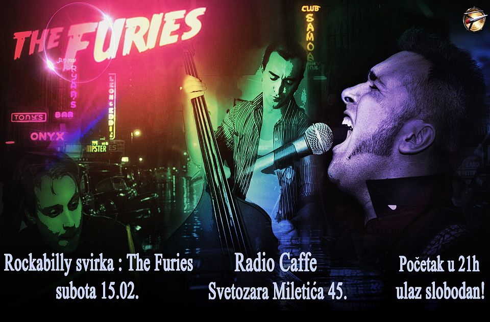 Svirka benda The Furies u subotu u Radio kafeu