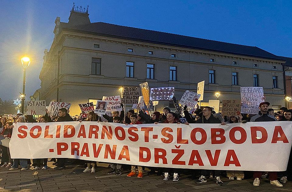 Na protestima u Južnom Banatu više od 9.000 ljudi