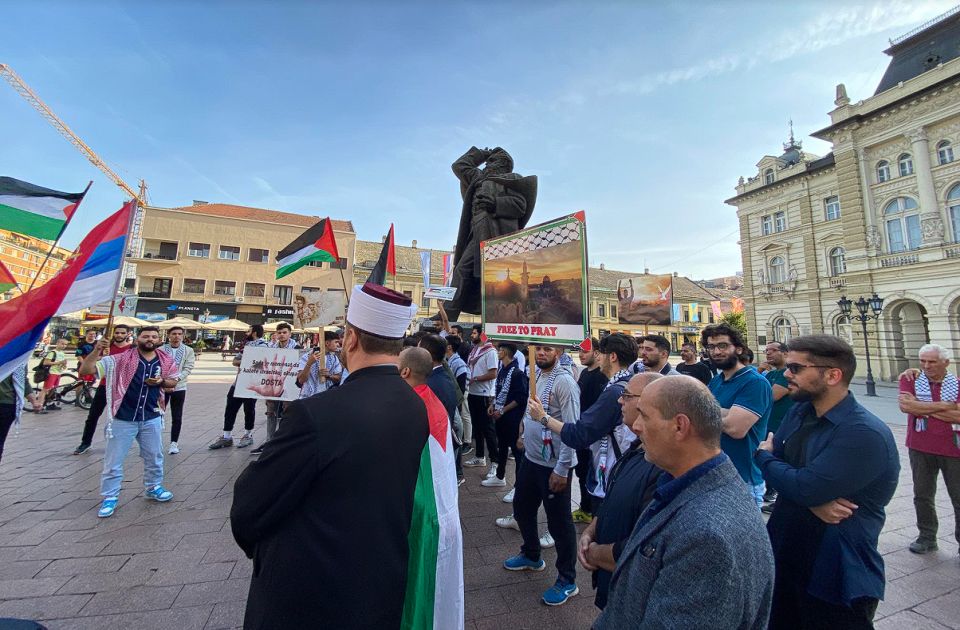 VIDEO Protest podrške Palestini u centru Novog Sada: "Stop okupaciji"