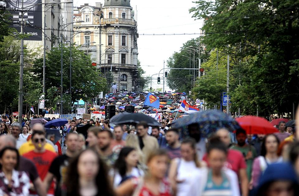 Procena koliko je bilo ljudi na osmom protestu u Beogradu