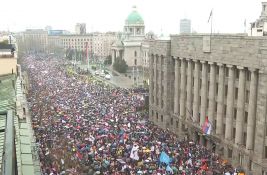 VIDEO: Protest u Beogradu - pogledajte snimke iz vazduha