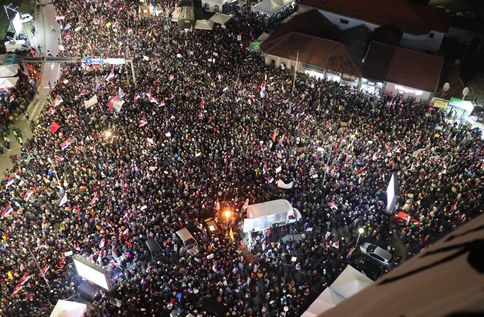 VIDEO Pročitano studentsko pismo u Kragujevcu: "Vladavina zakona je preduslov slobode"