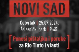 Protest protiv Rio Tinta danas u Novom Sadu: Okupljanje u Železničkom parku