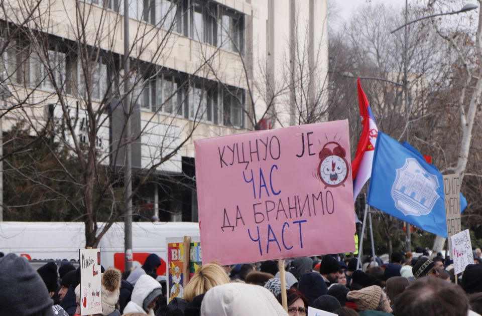 Protest podrške prosvetnim radnicima i studentima u nedelju u Gospođincima