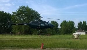 Ciklonizacija prska komarce iz helikoptera