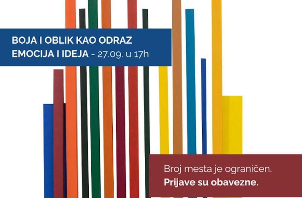 Kreativna radionica "Boja i oblik kao odraz emocija i ideja" u petak u MSUV, u toku prijave